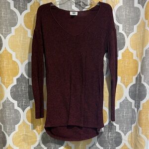 Old Navy Maroon V-Neck Tunic